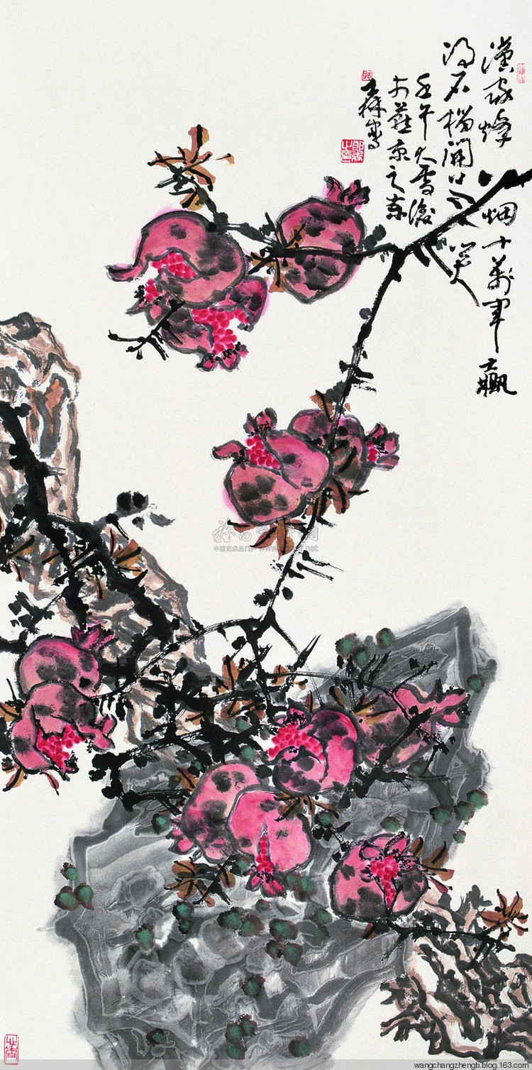 郎森国画花鸟作品