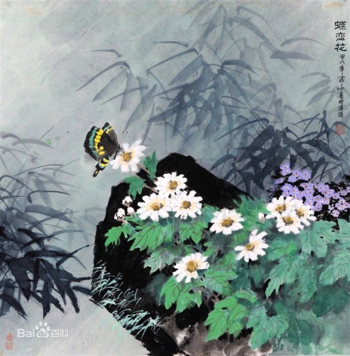 吴国亭国画花鸟作品