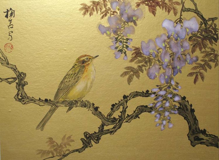 梅若国画花鸟作品