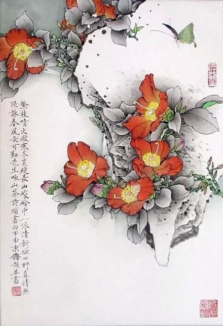檀东铿国画花鸟作品