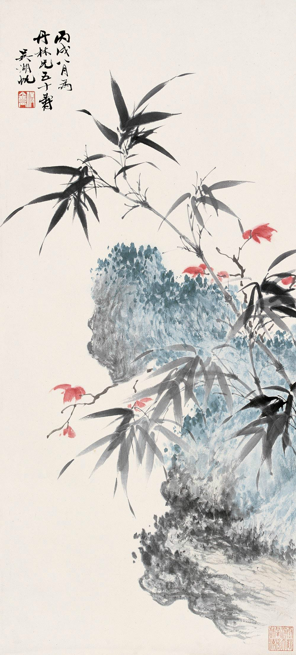 吴湖帆国画竹子作品