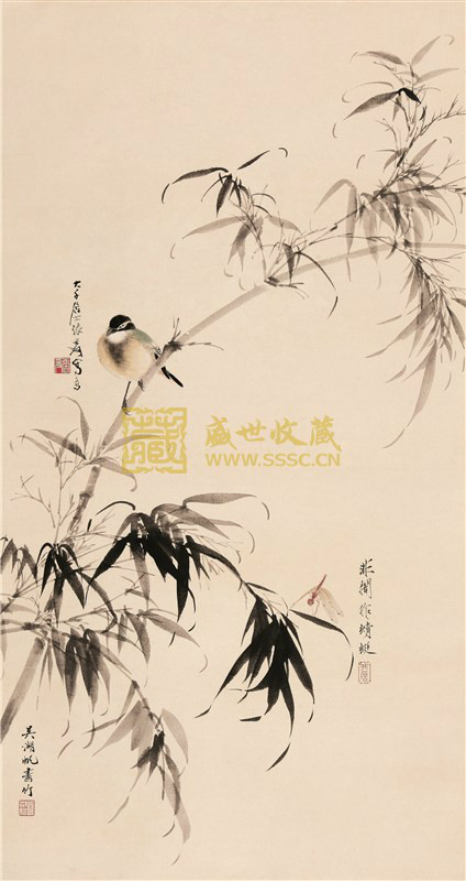 吴湖帆国画竹子作品