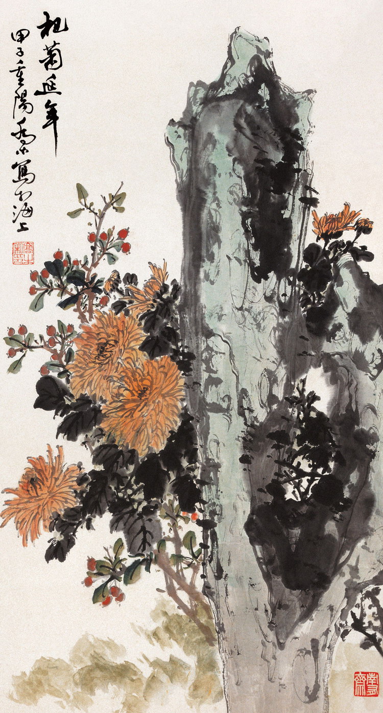 乔木国画花鸟作品