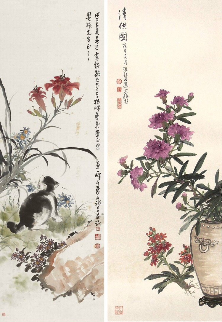 张韶石国画花鸟作品