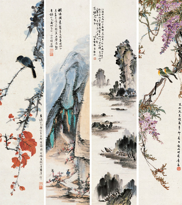 张韶石国画花鸟作品