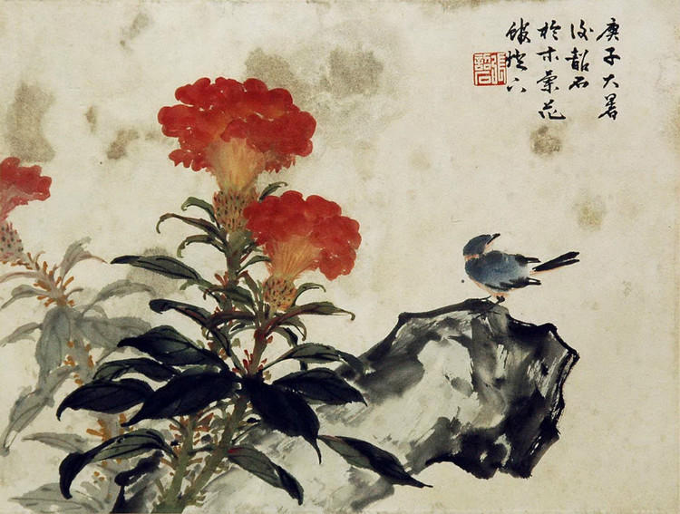 张韶石国画花鸟作品