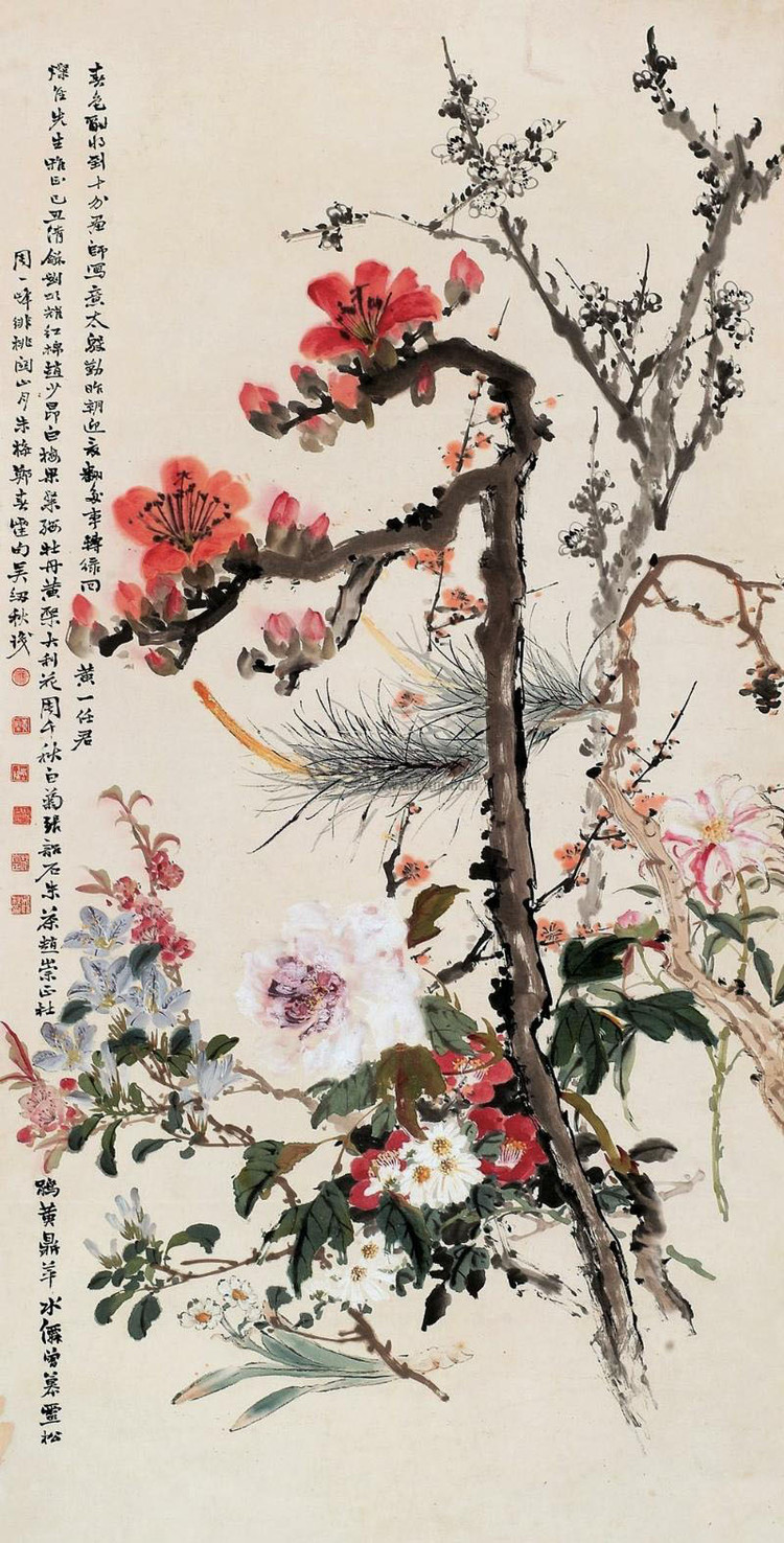 张韶石国画花鸟作品