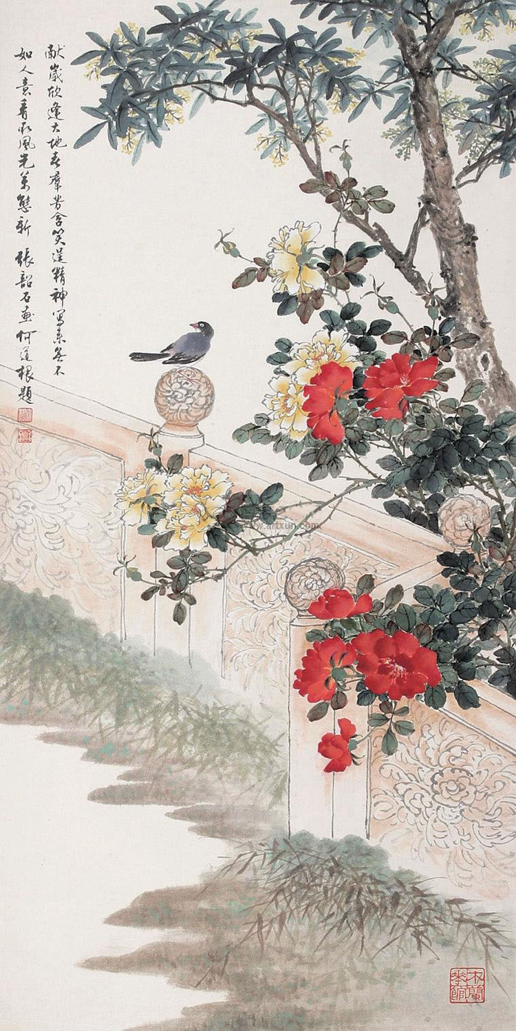 张韶石国画花鸟作品