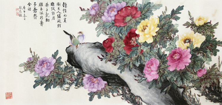 张韶石国画花鸟作品
