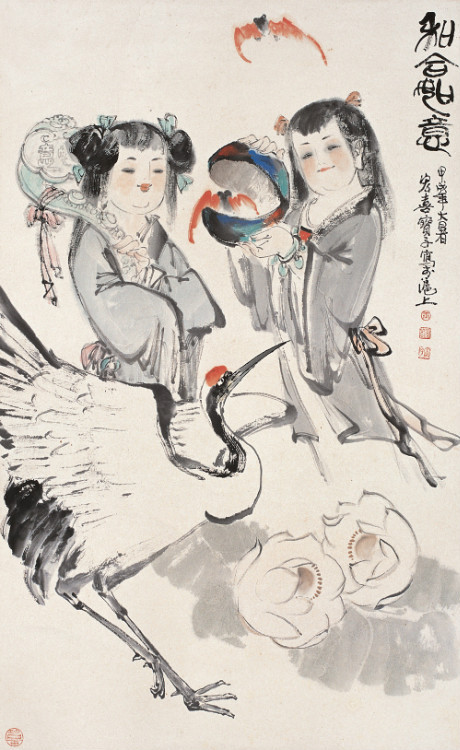 王宏喜国画人物作品
