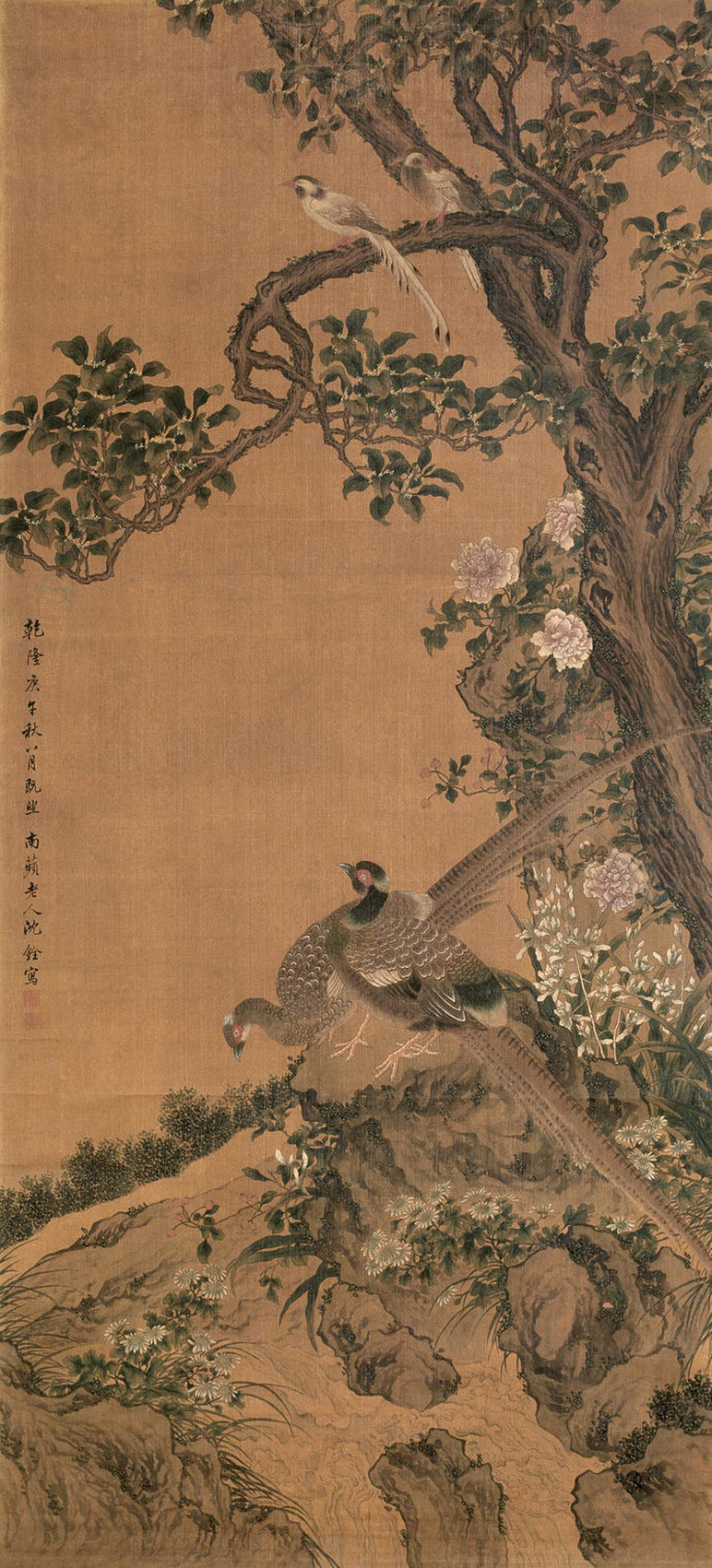 沈铨国画花鸟作品