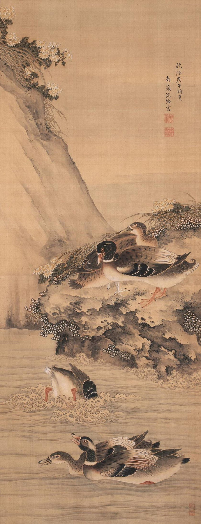 沈铨国画花鸟作品