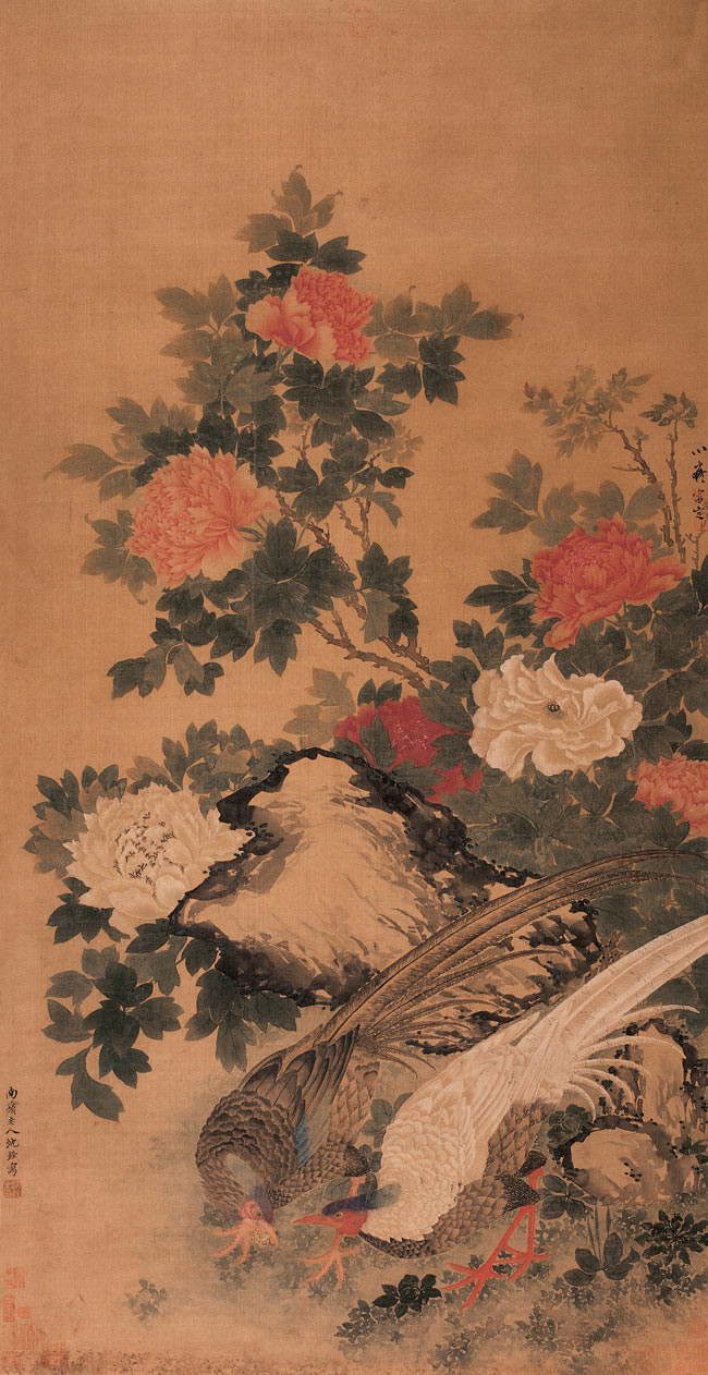 沈铨国画花鸟作品