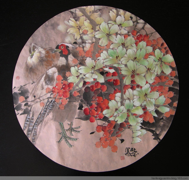 林深国画花鸟作品