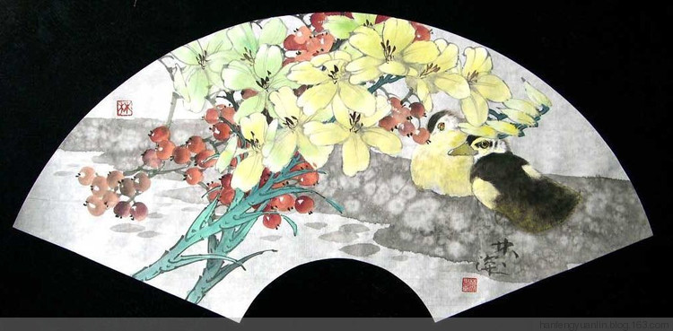 林深国画花鸟作品