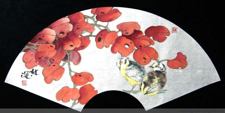 林深国画花鸟作品