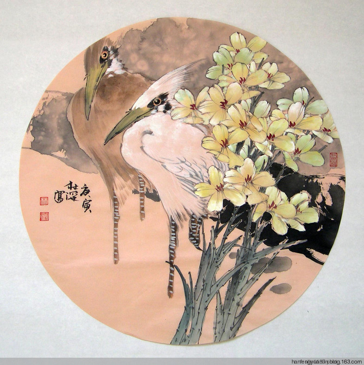 林深国画花鸟作品
