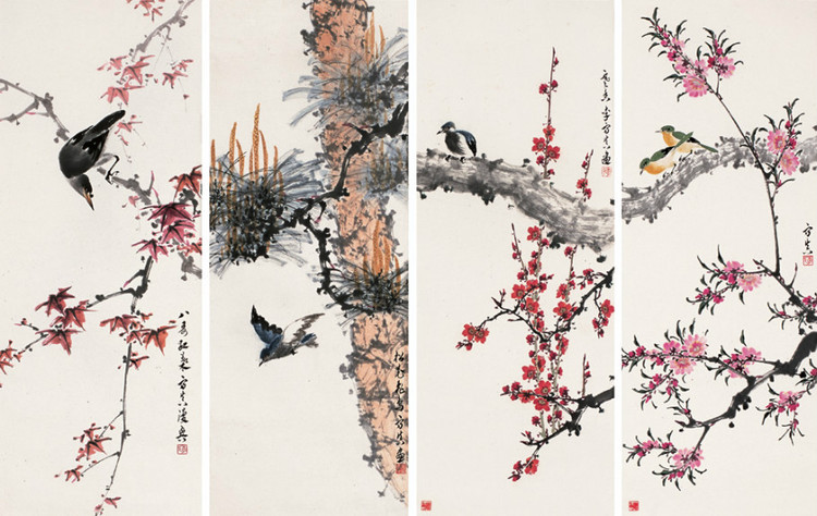 李守真国画花鸟作品