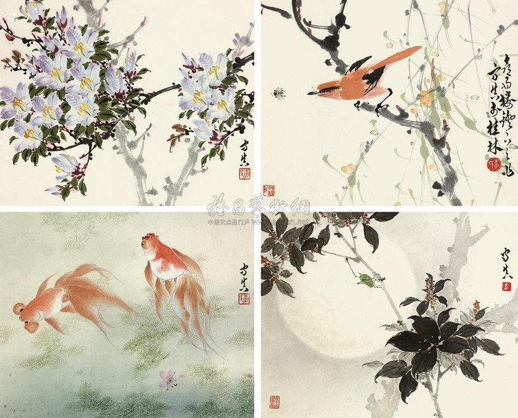 李守真国画花鸟作品