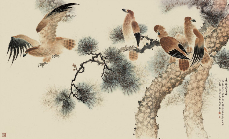 李守真国画花鸟作品