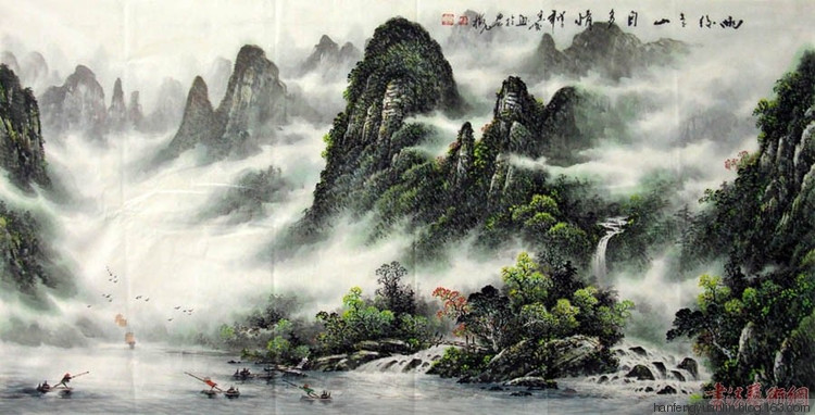 李宗峻国画山水作品