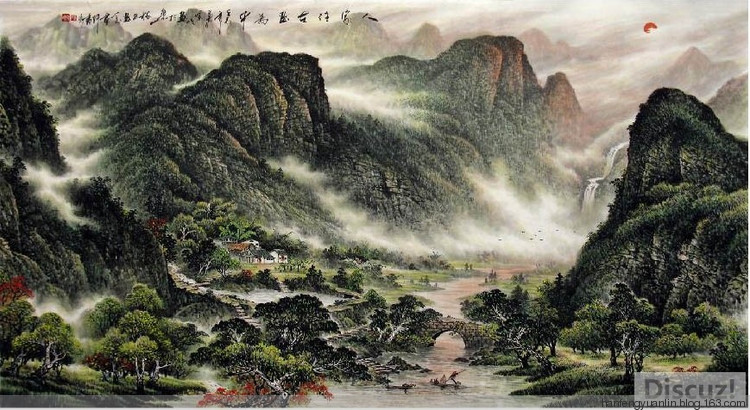 李宗峻国画山水作品