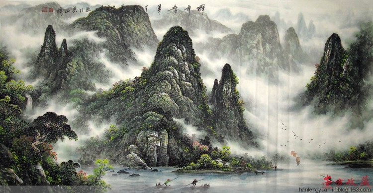 李宗峻国画山水作品