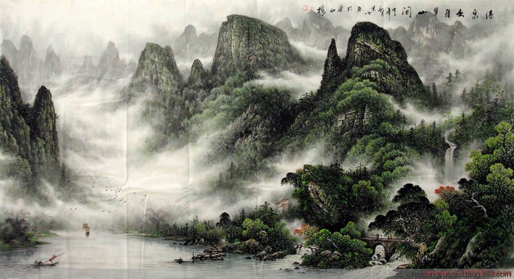 李宗峻国画山水作品
