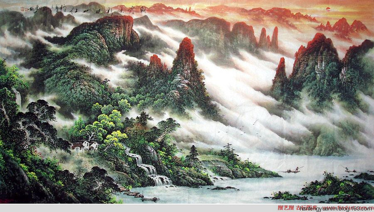 李宗峻国画山水作品