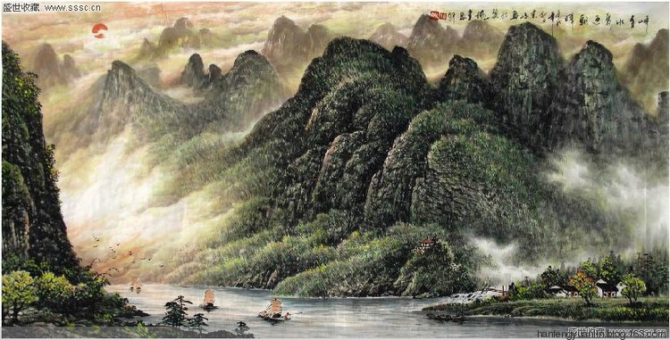 李宗峻国画山水作品