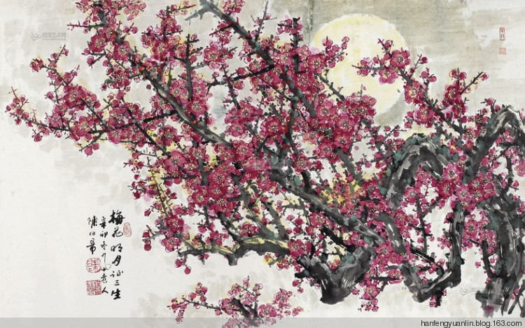 陈伯希国画花鸟作品