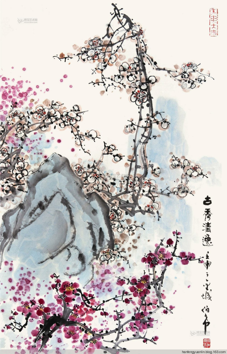 陈伯希国画花鸟作品