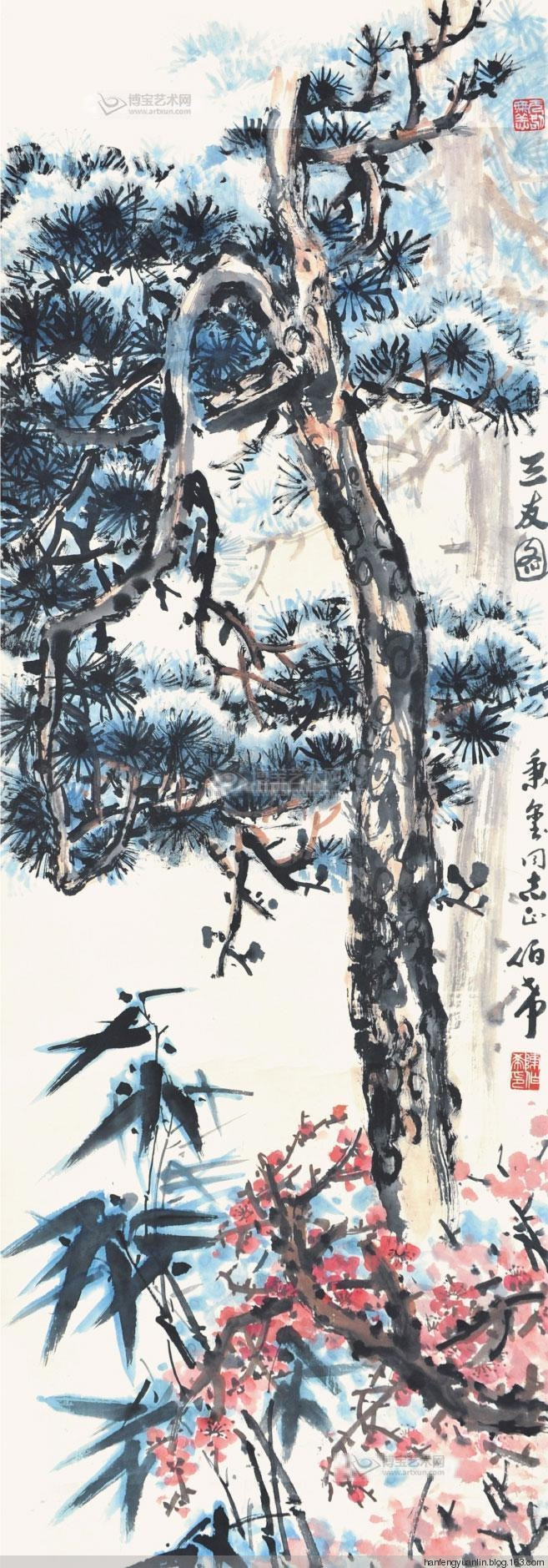 陈伯希国画花鸟作品