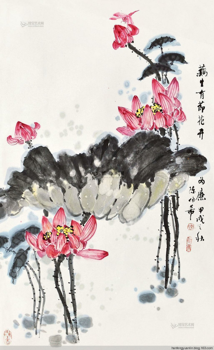 陈伯希国画花鸟作品