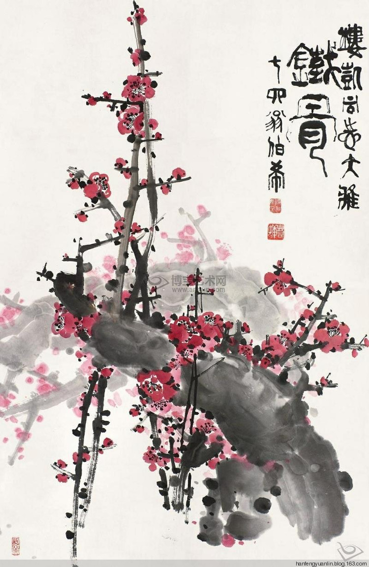 陈伯希国画花鸟作品