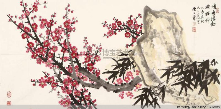 陈伯希国画花鸟作品