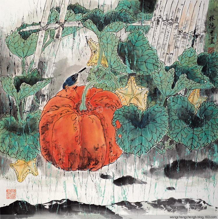 林德才国画花鸟作品