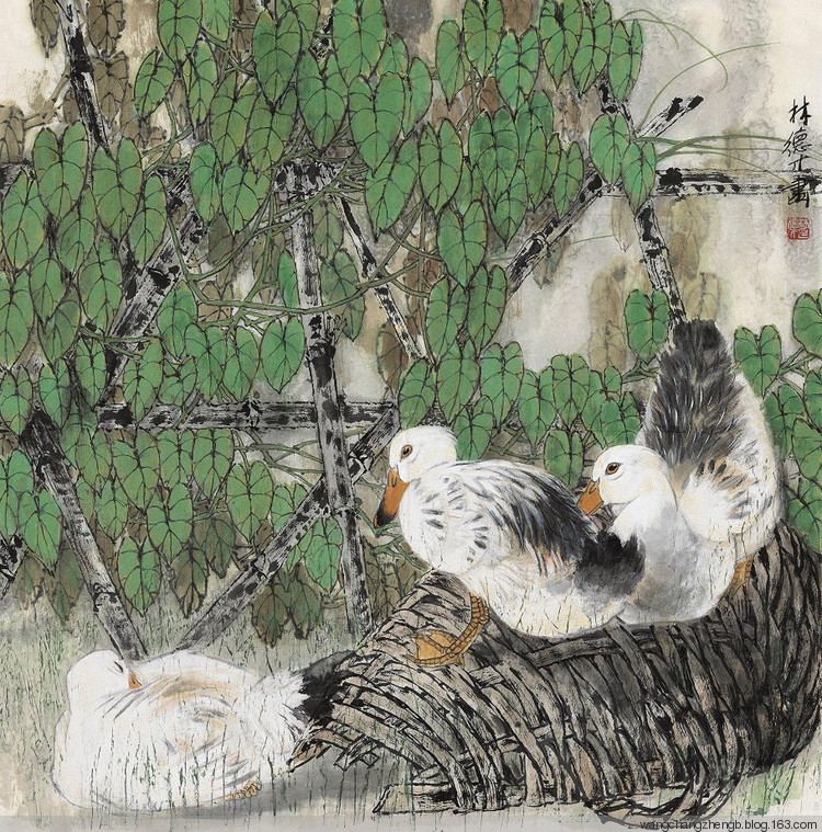 林德才国画花鸟作品