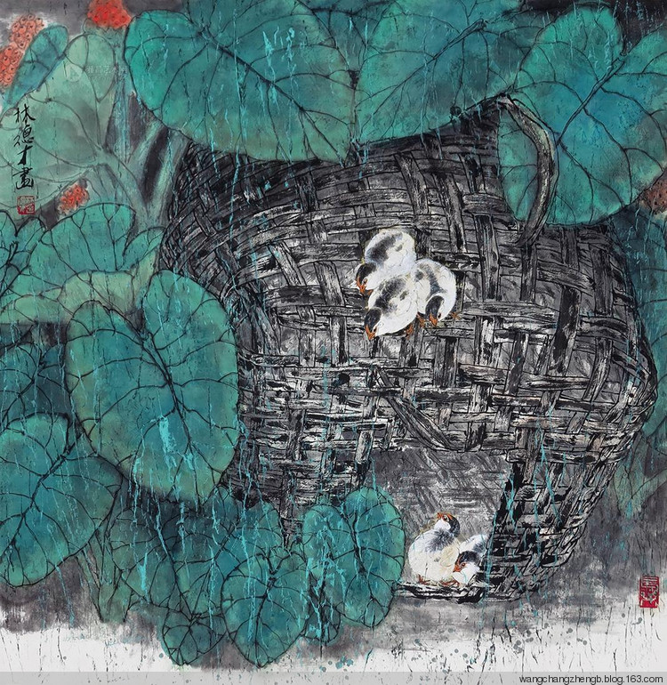 林德才国画花鸟作品