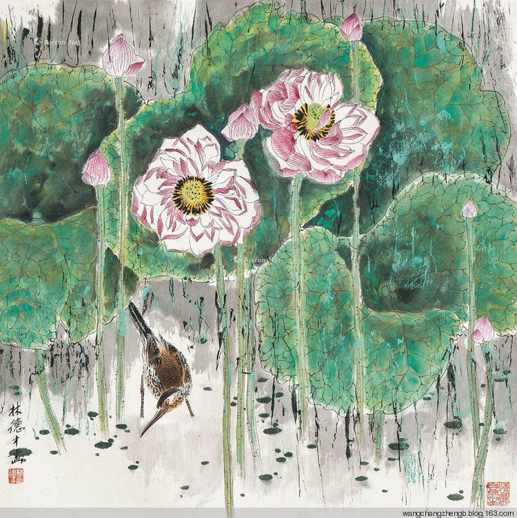 林德才国画花鸟作品