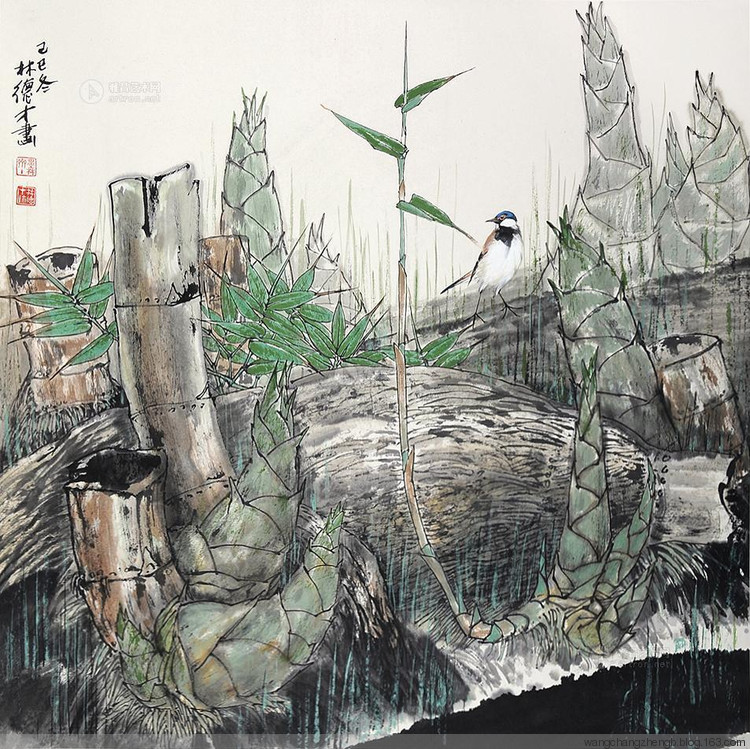 林德才国画花鸟作品