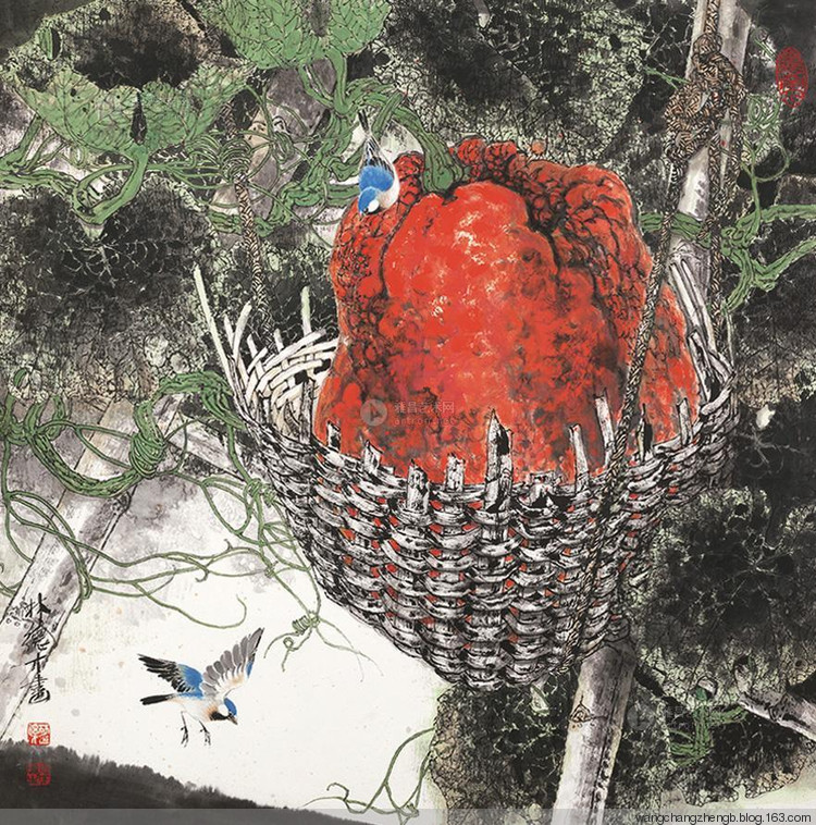 林德才国画花鸟作品