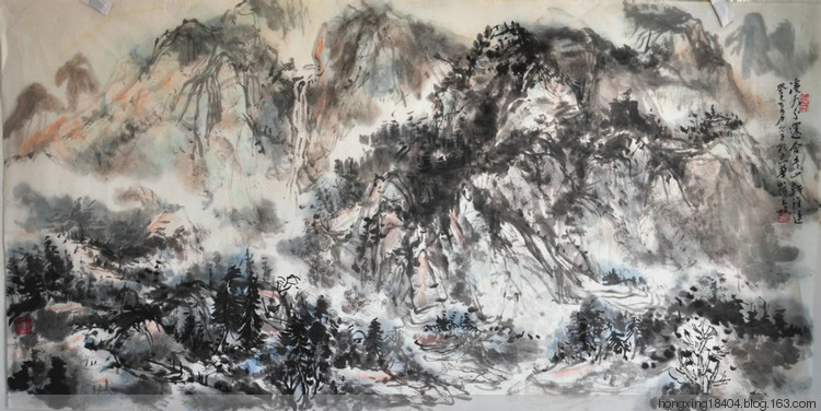 李允生国画山水作品