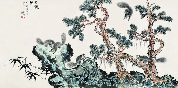 杨邨国画花鸟作品