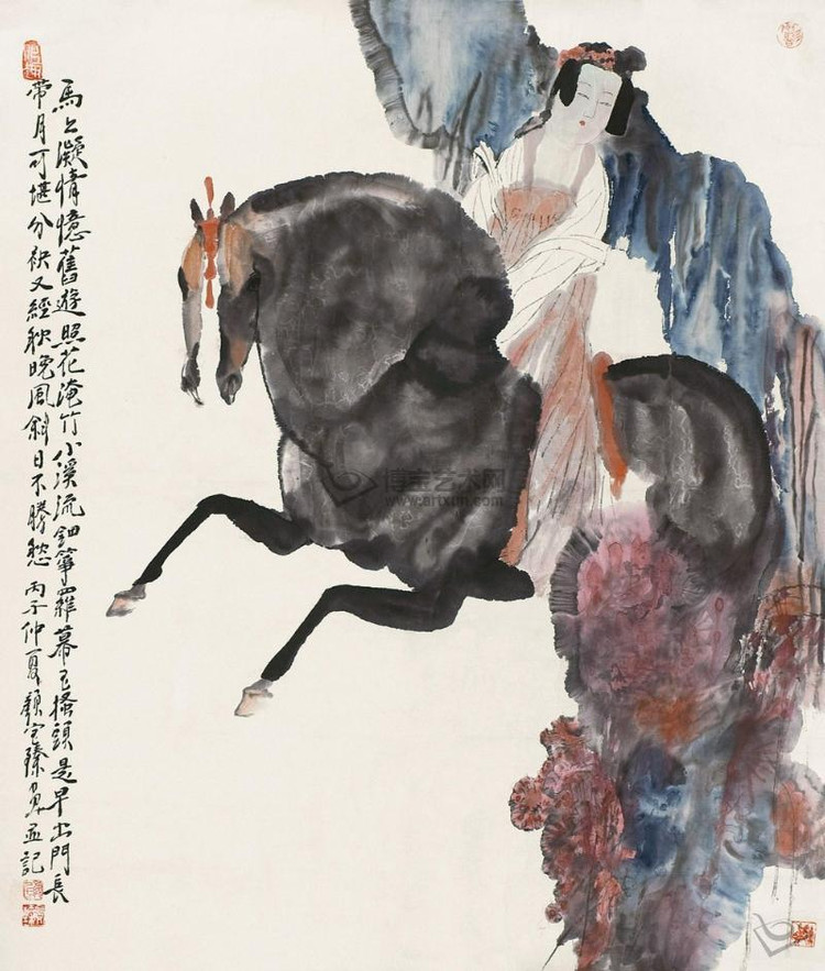 颜宝臻国画人物作品