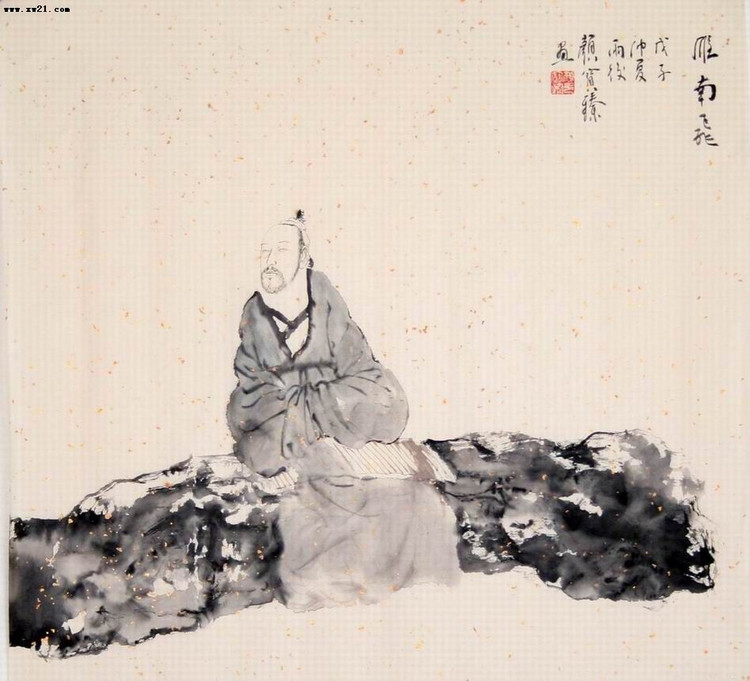 颜宝臻国画人物作品