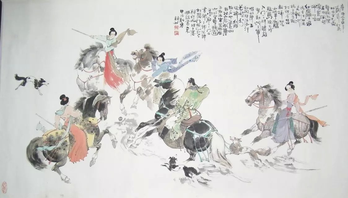 韩敏国画人物作品