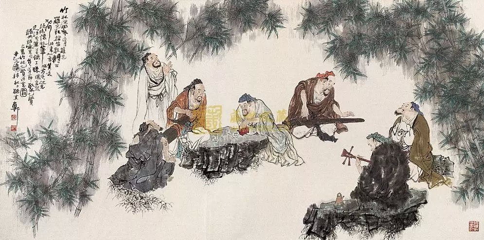 韩敏国画人物作品