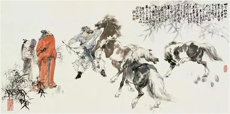 韩敏国画人物作品