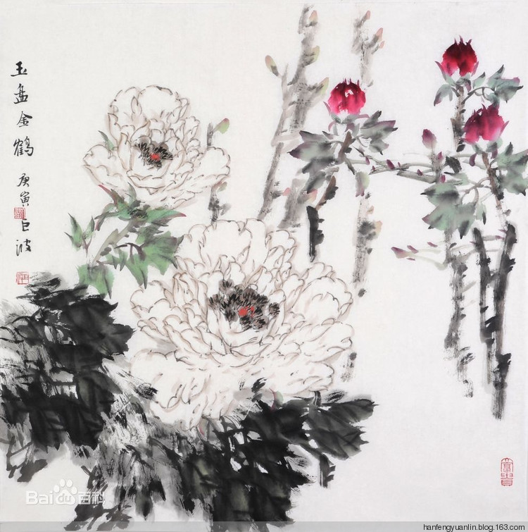 刘巨波国画花鸟作品